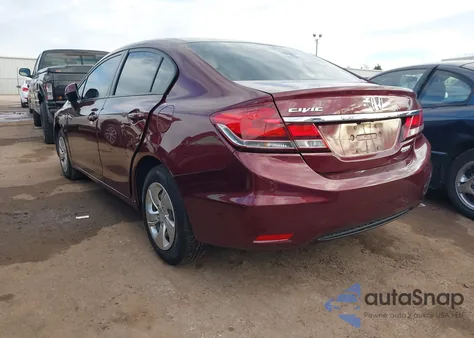 2013 Honda Civic Lx from USA, damaged, VIN 2HGFB2F53DH571942